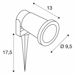 Lampă de exterior NAUTILUS SPIKE XL, GU10 ES L, max. 11 W, inclusiv cablu de 1,5 m