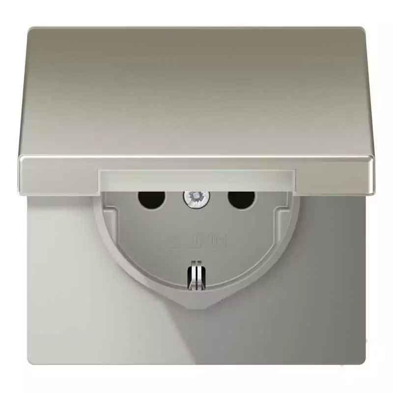 Priză cu capac din inox inoxidabil SCHUKO 16A 250V , Jung ES1520KL