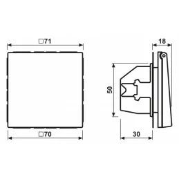 Priză cu capac din inox inoxidabil SCHUKO 16A 250V , Jung ES1520KL