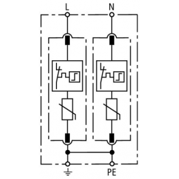 Descărcător modular pentru sisteme monofazate de 230 V TN