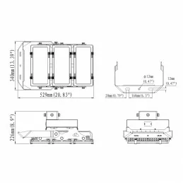 Proiector LED DOTLUX HLFplus 600W 4000K 1-10V dimmabil unghi al fasciculului de 30°