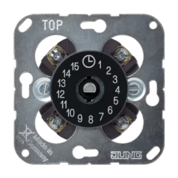 Jung 11015 ,Cronometru modular montaj in doza sub tencuiala 16 AX/250 V ~, 2-pol, o direcție Max. 15 minute.