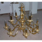 Candelabru , aur ,2 230V AC 12x40W PL gold ,Brumberg 850542