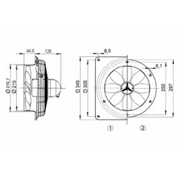 Ventilator de perete axial MAICO EZQ 20/4-EE Ex e ,pentru zone explozive