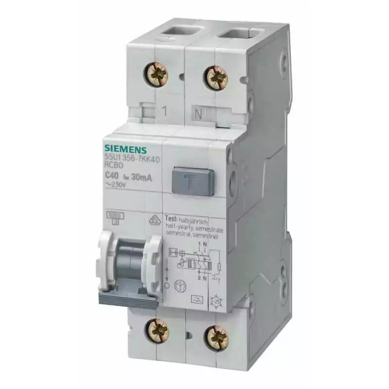 Siemens întreruptor diferențial RCBO tip A,6kA ,B 6A ,curba B, 30mA