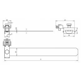 Clema tip Bratara de echipotentializare tevi si burlane din INOX 27-157mm Diam.( 6 toli) , DEHN 540912