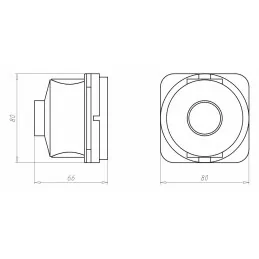 Doza montaj in beton cu capac formată din 2 piese pentru prize PERILEX, Kaiser 1276-40