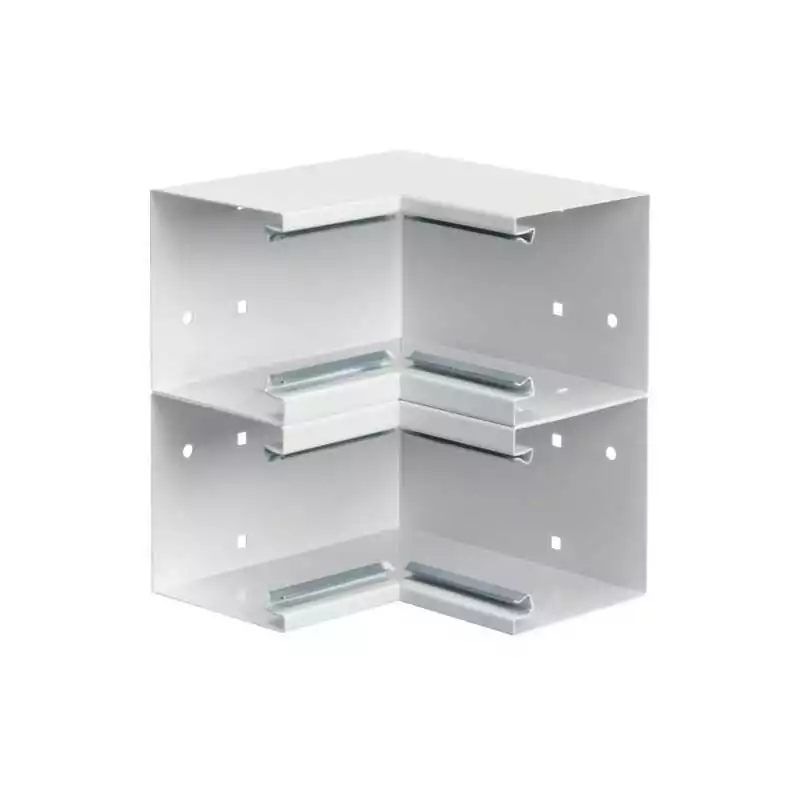 Colț interior din profil de bază la BRS 100x210mm OT 2x80mm din tablă de oțel alb , Hager BRS1002104D9010