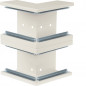 Colț exterior din profil de bază la BRS 68x210mm OT 2x80mm din tablă de oțel crem , Hager BRS652103D9001