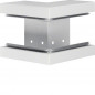 Colț exterior din profil de bază la BRS 83x130mm Capac 80mm din tablă de oțel alb , Hager BRS8513039010