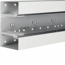 Bază-Canal aparataj Ignifug frontrast BRS 100x170mm OT 80mm din tablă de oțel alb , Hager BRS10017019010