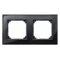 Ramă dublă Merten 489203 din sticlă securizată negru onix 6mm seria M-Plan