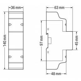 Contor electric digital calibrat MID cu măsurare indirectă Modbus® și M-Bus, 2xinterfata S0, WAGO 879-3040