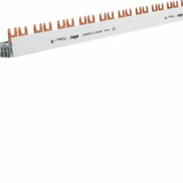 Busbar 2 poli tip furcă (standard eurovario) 10mm² 63A 57 Module , Hager KDN263B