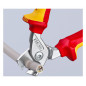 Foarfece de tăiat cabluri izolat VDE până la Ø15mm/50mm2 cu muchie de tăiere treptă, Knipex 9516160 Foarfece de tăiat cabluri izolat VDE până la Ø15mm/50mm2 cu muchie de tăiere treptă, Knipex 9516160