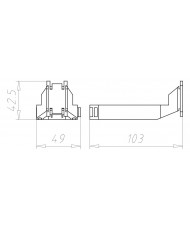 Set aripi sistem prefix B1,2 piese construcție din beton dimensiuni 103x49x36mm