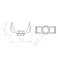 Adaptor prefix B1 Ø 20mm 1 bucată, pentru 1202-04 și 1204-24 ,Kaiser 1211-20