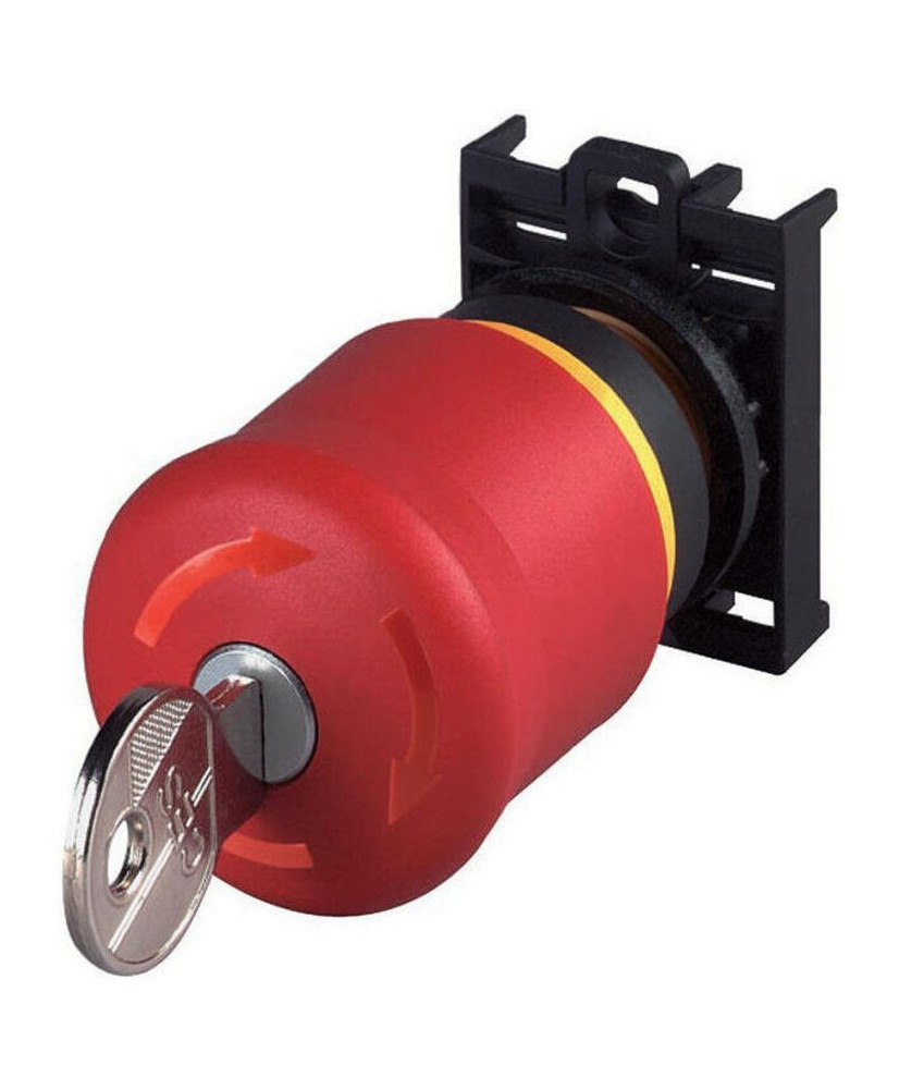 Buton de oprire de urgență cu cheie RMQ-Titan, tip ciuperca, IP66/IP67/IP69K