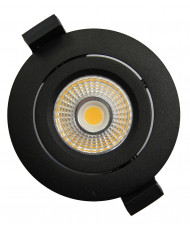 Spot încastrat LED PLANO PRO reglabil negru 6W, 230V, 3000K, 490lm