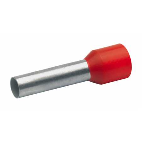 Pini/Ferule 10 mm² galvanizat izolat. rosu 12mm 100buc.