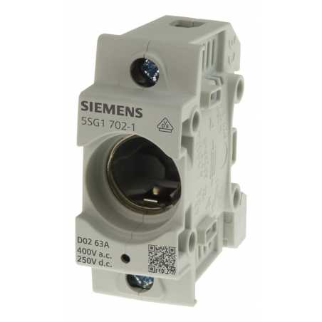 Soclu sigurante ,neozed Siemens D02, 1 poli, 63 A, Un AC: 400 V, Un DC: 250