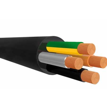Cablu flexibil manta  cauciuc 3x2,5qmm negru 500m tambur