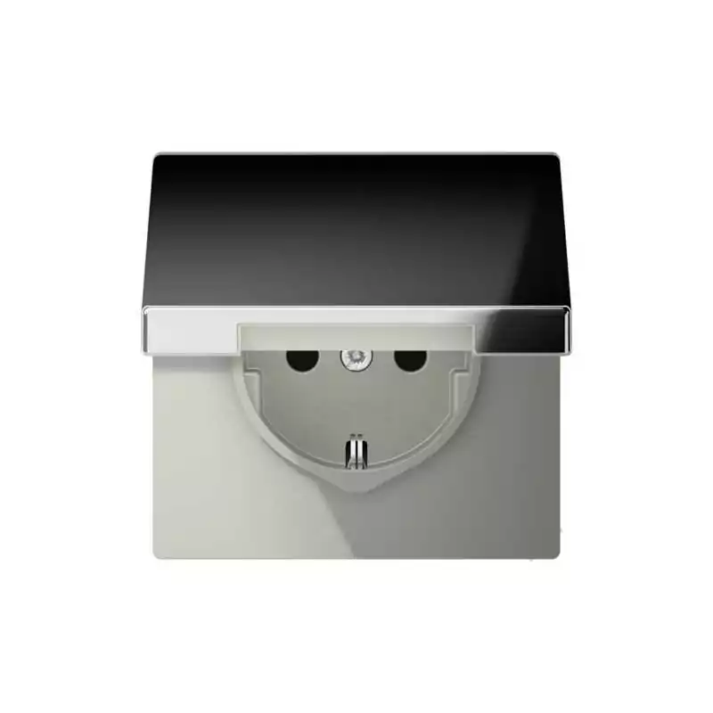 Priză SCHUKO 16A crom lucios cu lumină de orientare LED Jung GCR2520 OLEDW