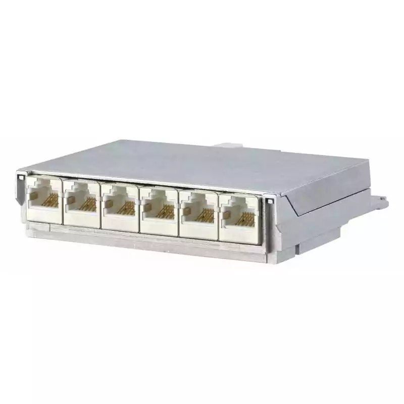 Patch panel E-DAT C6 6x8 1U Cat.6 Cat.6 clasa EA 10GBit AWG22