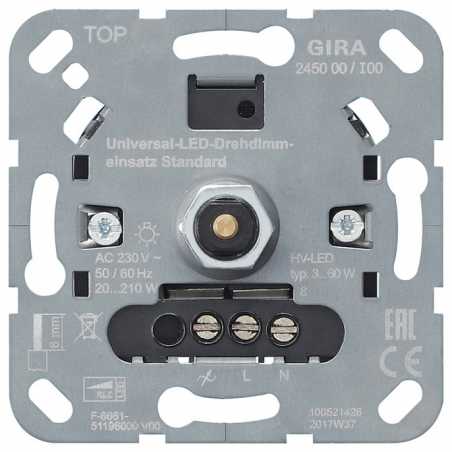Dimmer rotativ pentru LED, inserție standard GIRA 245000