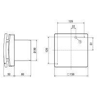 Ventilator pentru camere mici cu temporizator reglabil MAICO 0084.0201