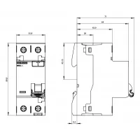 Diferential Siemens tip A , 25A , 2 pol. 30mA , 5SV33126