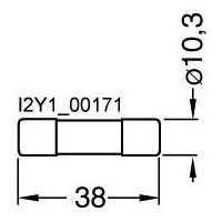 Siguranta cilindrica Siemens , 10A , Un 500V AC , 100kA , 10.3x38
