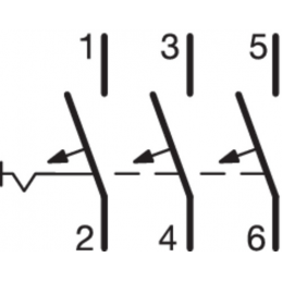 Hager - Disjunctor  3 poli, 6kA ,In 10A ,curba B