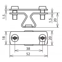 Suport fixare platbanda de perete OLZN (30x35mm)