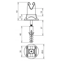 Suport fixare paratrasnet din INOX , 20 mm pre-asamblat cu șurub, bază și diblu