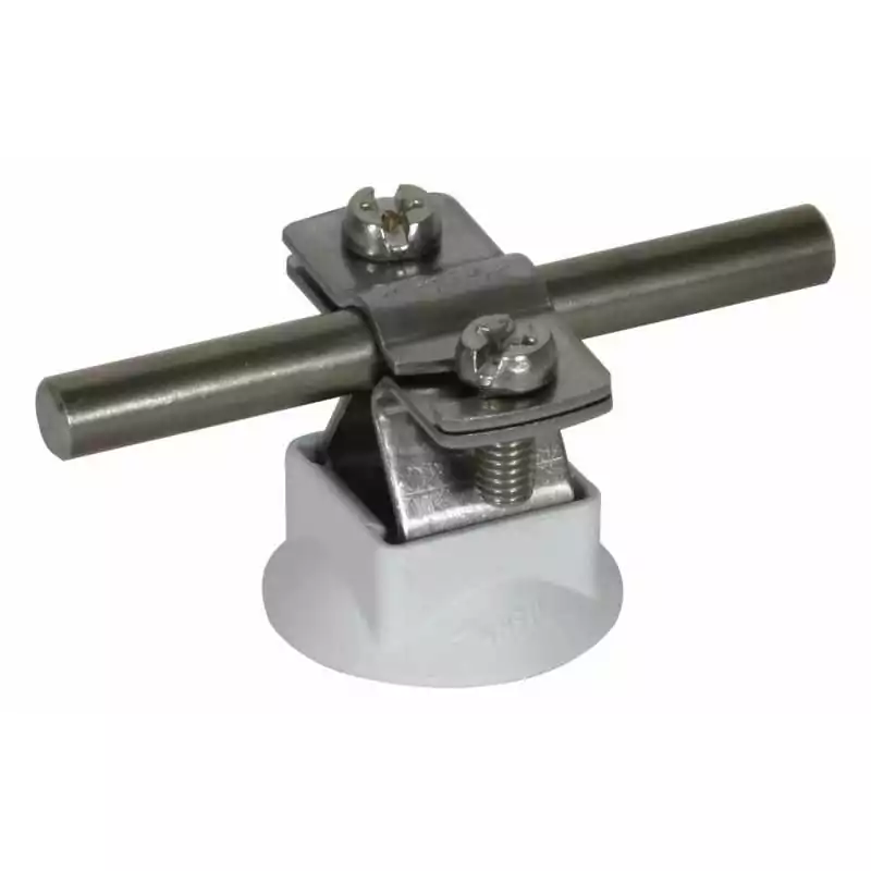 Suport fixare paratrasnet DEHNhold Inox cu baza din plastic gri pentru Rd 8-10mm