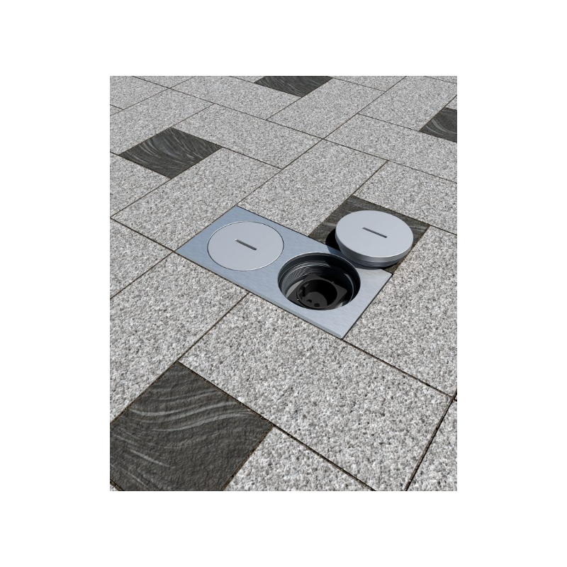 Priză încastrată în podea,asfalt,beton de exterior 7602A , capac din