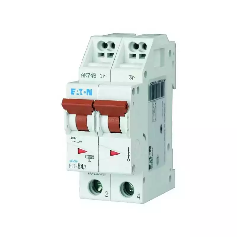 Disjunctor (siguranță automată) bipolar cu cleme rapide QUICK-CONNECT , Eaton 101302 , car. D , 4A ,10kA