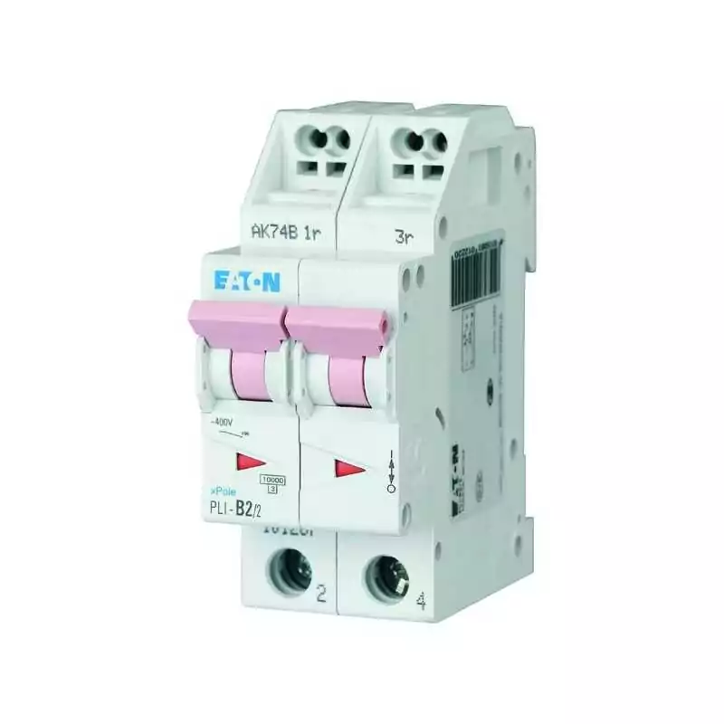 Disjunctor (siguranță automată) bipolar cu cleme rapide QUICK-CONNECT , Eaton 101301 , car. D , 2A ,10kA