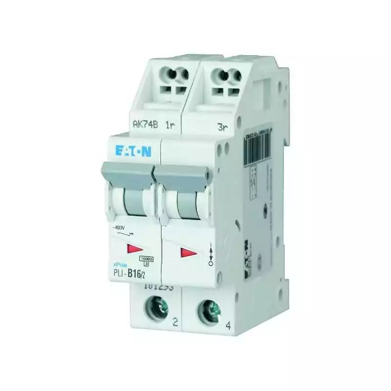 Disjunctor (siguranță automată) bipolar cu cleme rapide QUICK-CONNECT , Eaton 101307 , car. D , 16A ,10kA