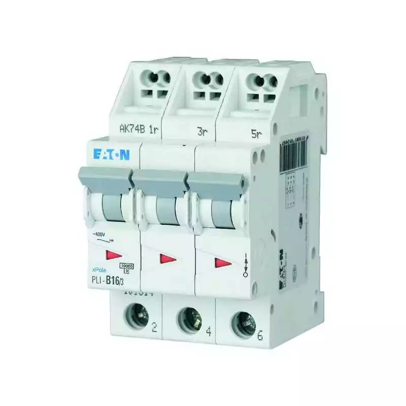 Disjunctor (siguranță automată) tripolară cu cleme rapide QUICK-CONNECT , Eaton 101328 , car. D , 16A ,10kA , 3 poli