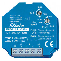 Dimmer universal fără N, în special pentru LED montaj în doză , ELTAKO EUD61NPL-230V
