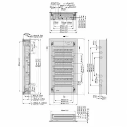 Tablou sub tencuială 48 de poziti cu cleme N-PE Quik , Eaton KLV-48UPP-F IP30 DIN43870