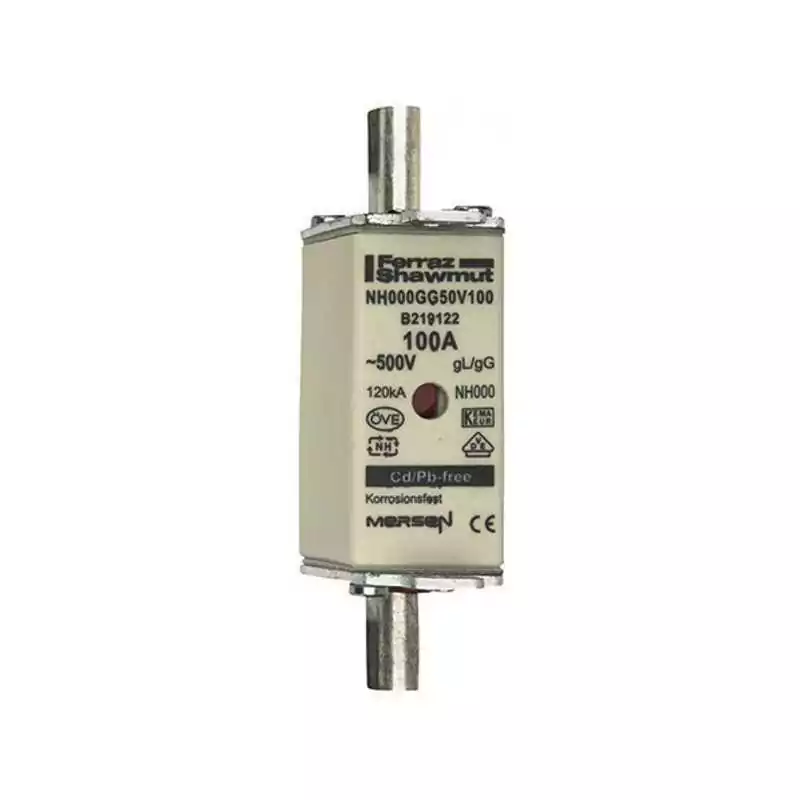 Siguranță tip MPR marime NH000 gG 100A , AC500V cu indicator combinat defect