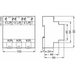 Transformator de curent trifazat 60A/5 , Siemens 7KT1200 AC3x60/5A