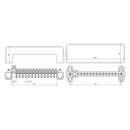 Bara de echipotentializare principala tip R15 versiunea C din alama ,13x25mm2 + 1x90mm2 , Dehn & Sohne conf. SR EN 62561-1