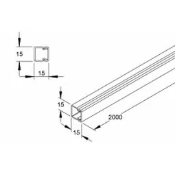 Cablu canal maro HKL 200cmx15mmx15mm din PVC