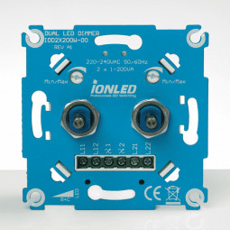 Intrerupator Dimmer LED DUO , ION INDUSTRIES, Comutator dimmer dublu  2x0,3-200 wati