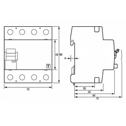 Intreruptor diferențial RCCB Doepke 125A tip F 4 poli 500mA , 400V