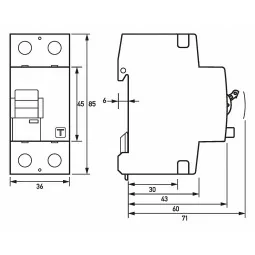 Intreruptor diferențial RCCB Doepke Audio pentru studiouri si telecomuncatii tip F, 2 poli, 40A ,30mA